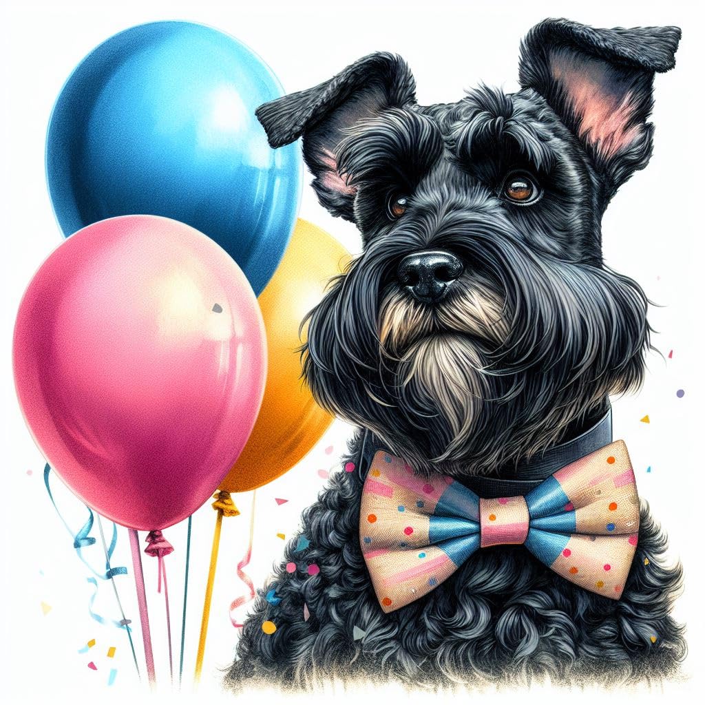 Schnauzer Birthday Card