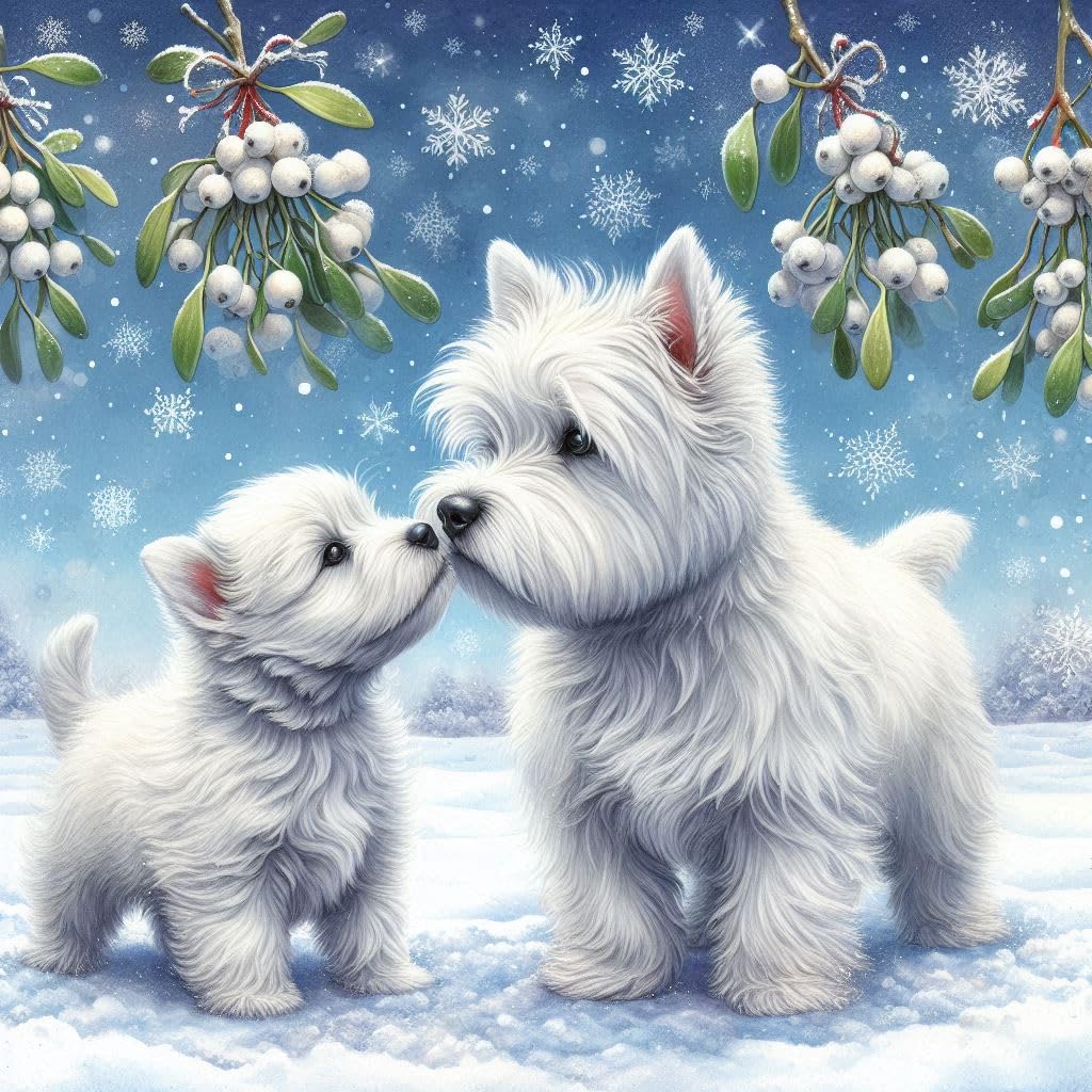 Pack of West Highland Terrier Christmas Cards