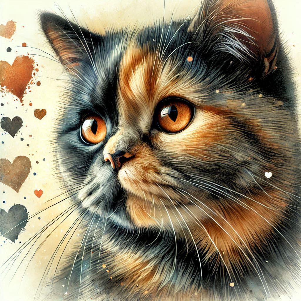Tortoiseshell Cat Greeting Card