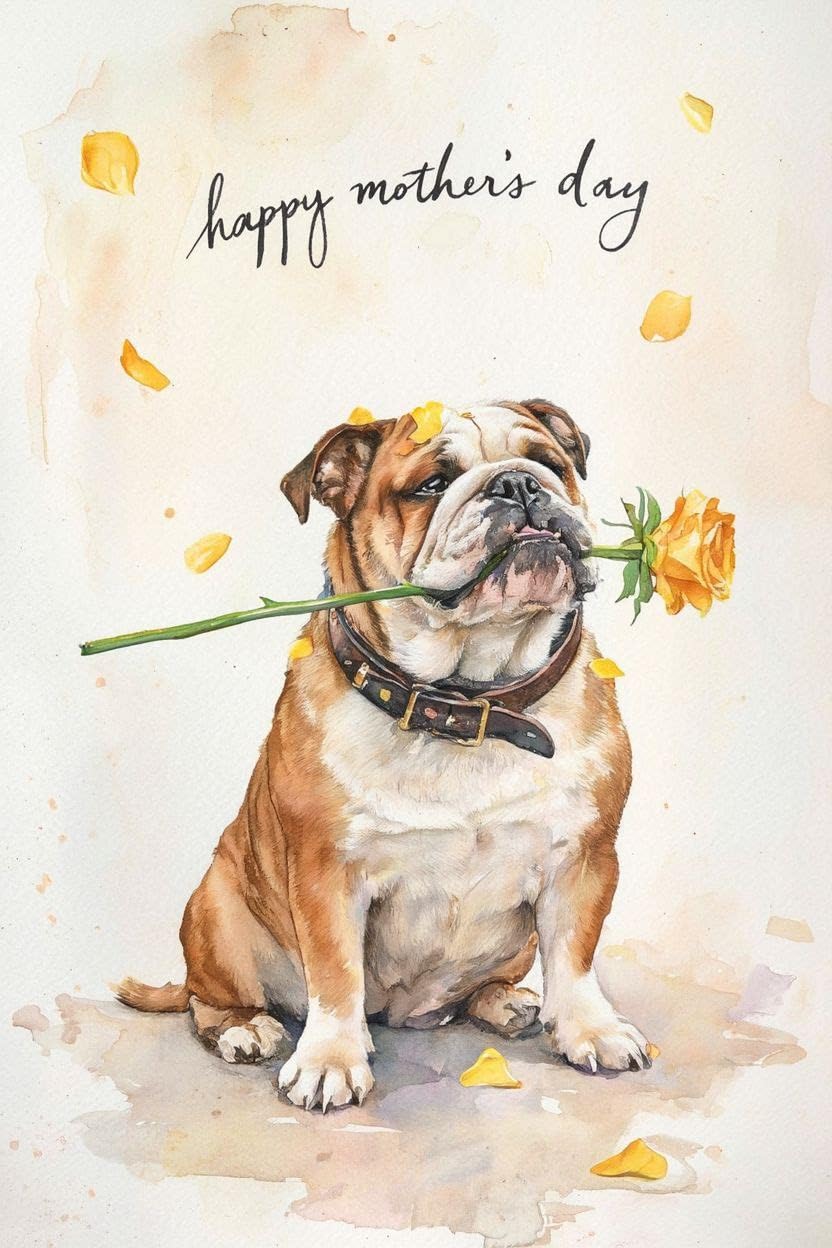 Bulldog Mothering Sunday Card