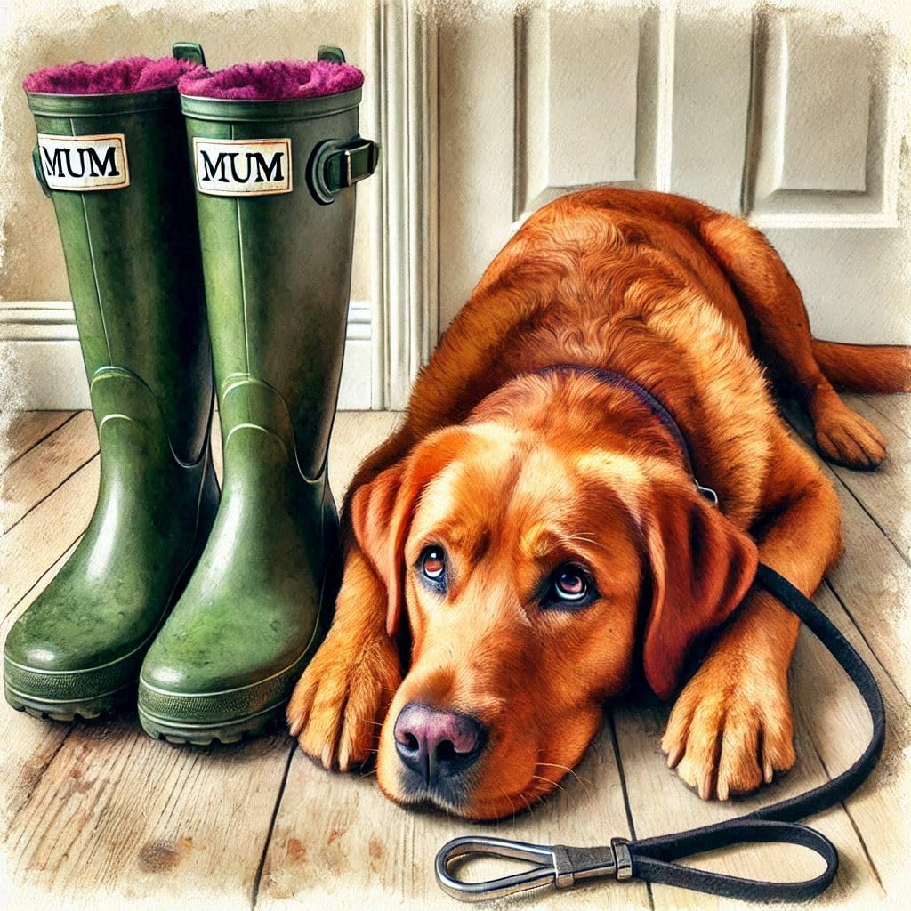 Fox Red Lab Mothers Day Card