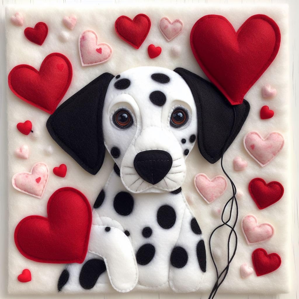 Dalmatian Felt Card