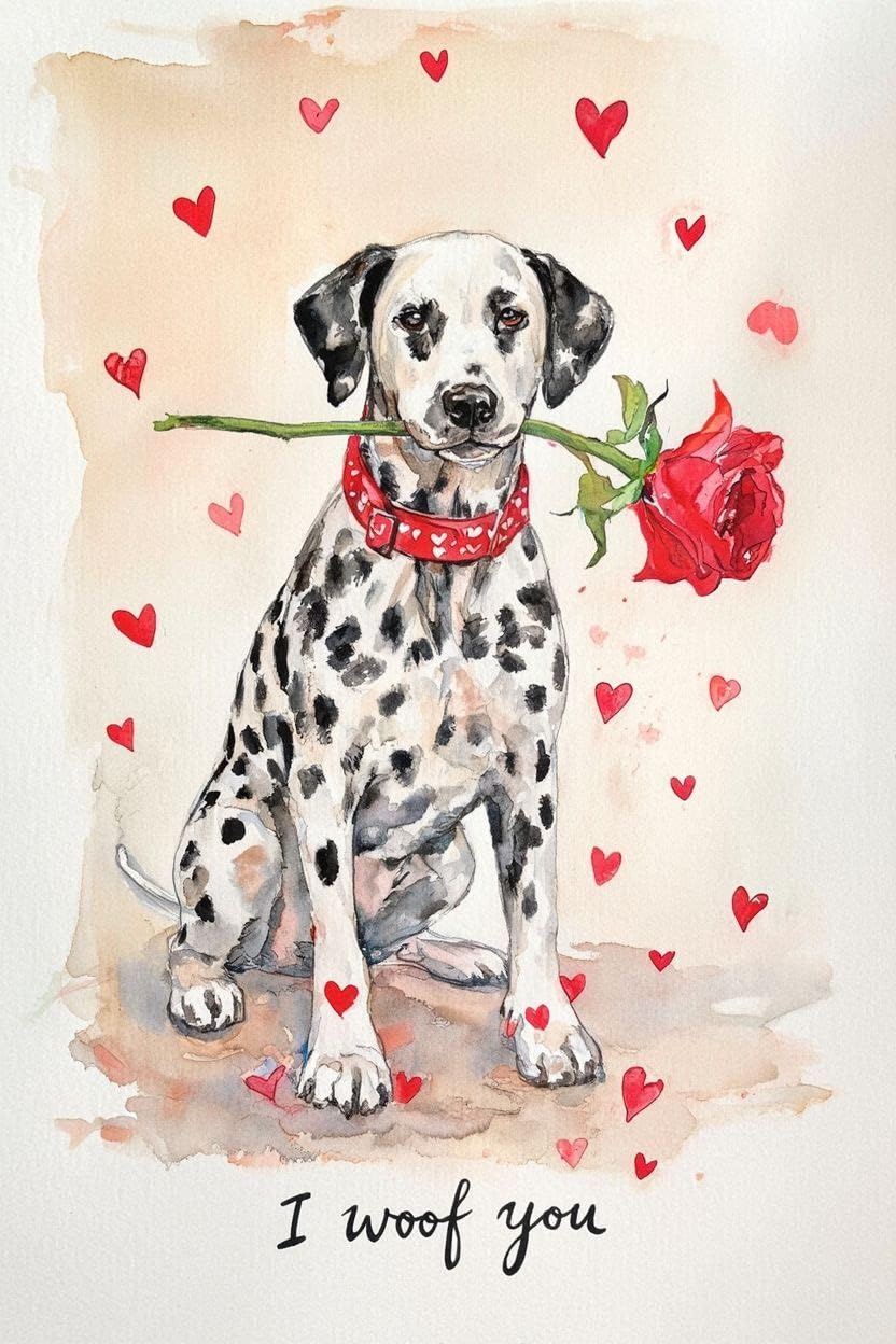 Dalmatian Valentine Card