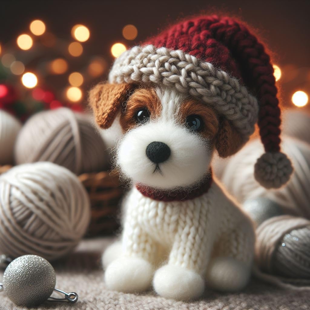 Pack of Jack Russell Knitted Cards