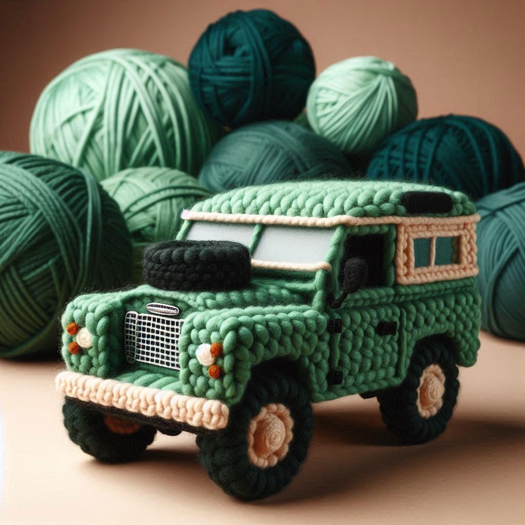 Knitted Range Rover Greeting Card