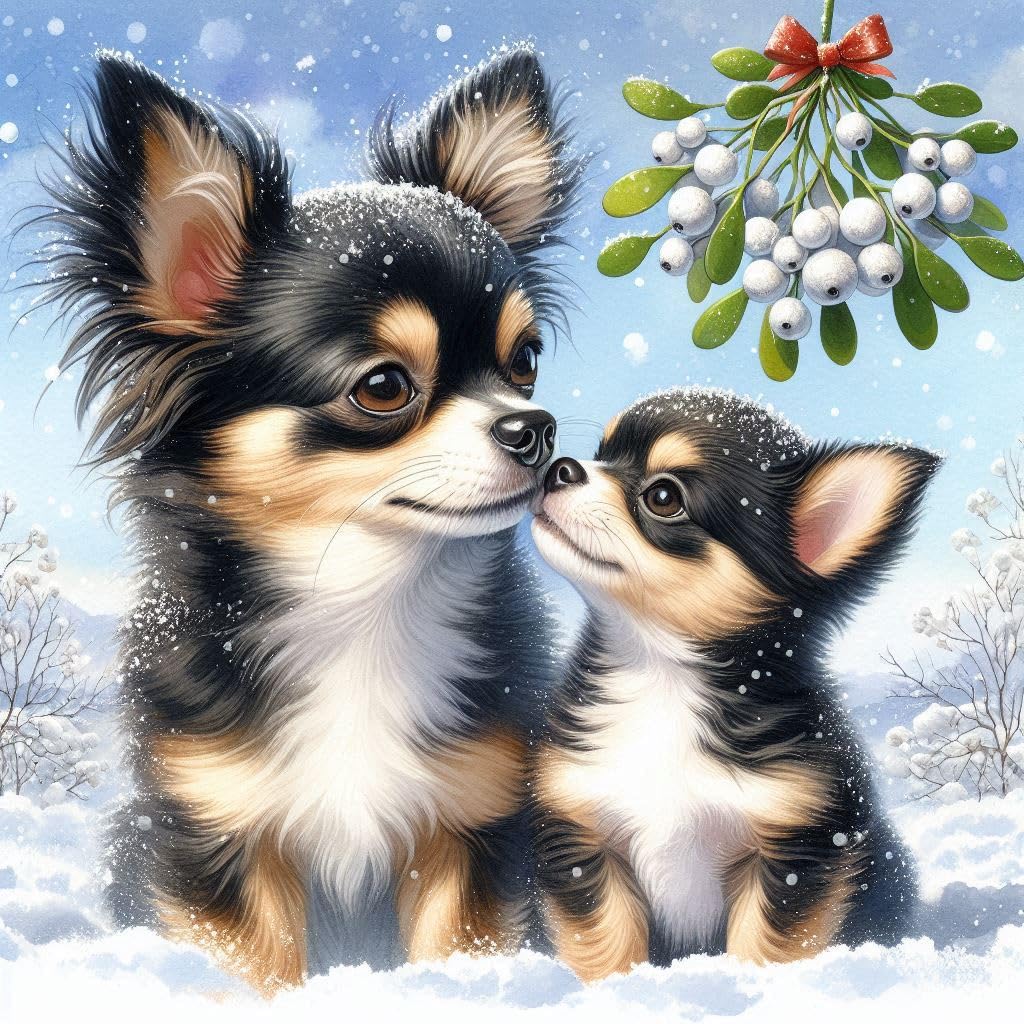 Black Chihuahua Christmas Card