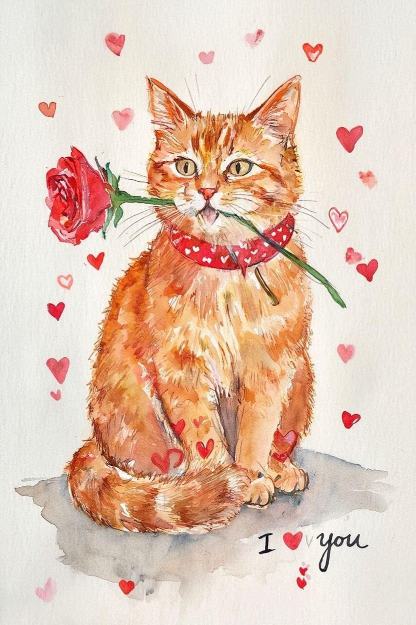 Ginger Cat Valentine Card