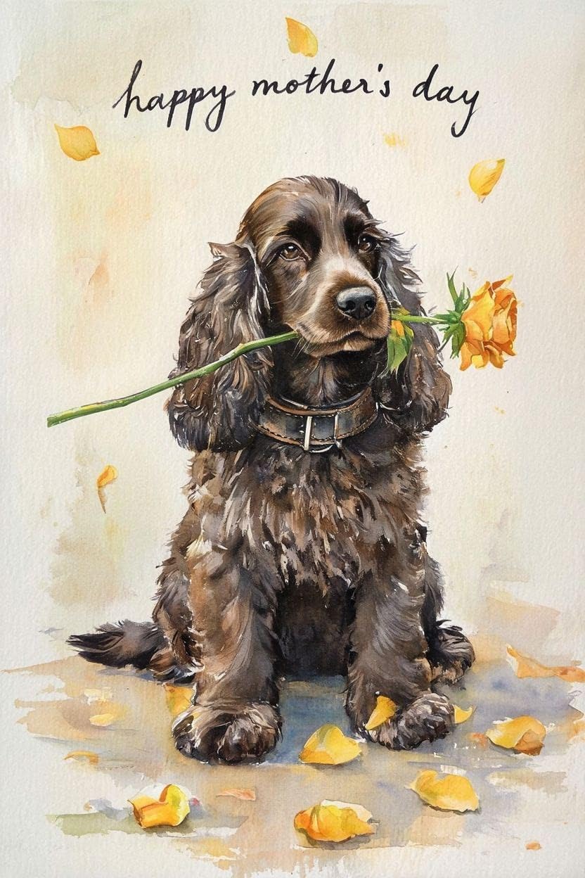 Cocker Spaniel Mothers Day Card