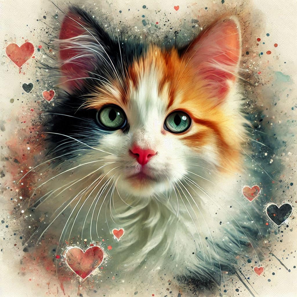 Calico Cat Greeting Card