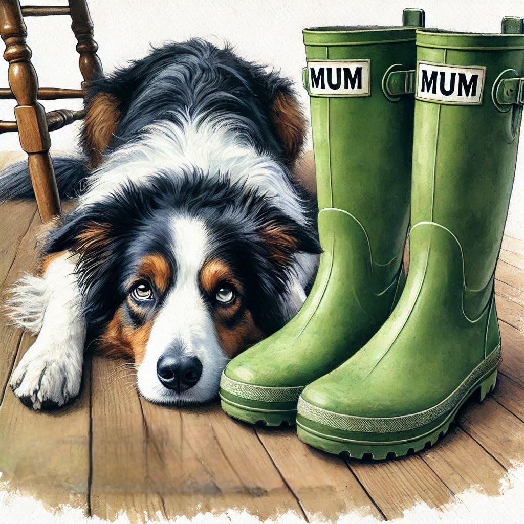Border Collie Mothers Day Card