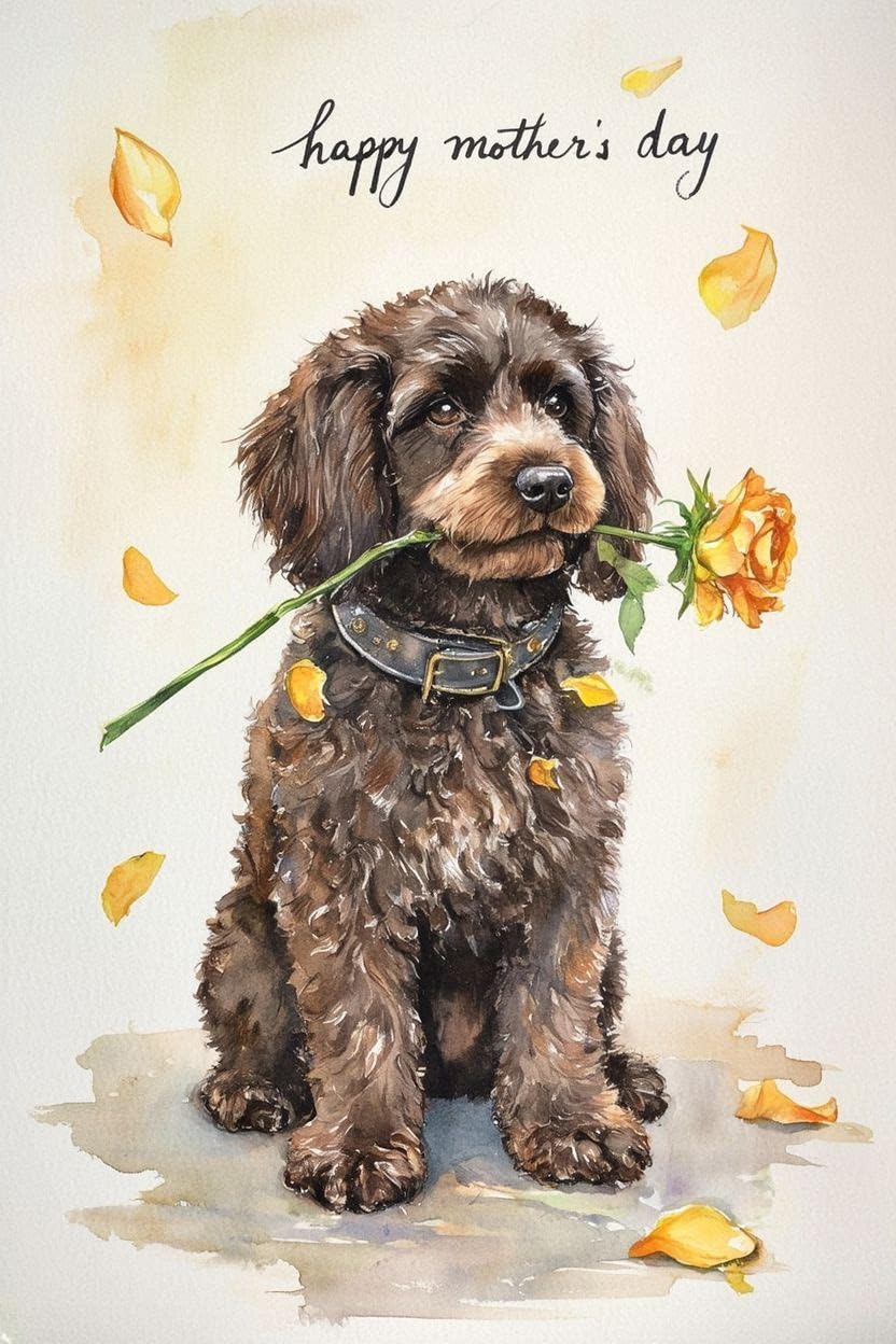 Cockapoo Mothering Sunday Card