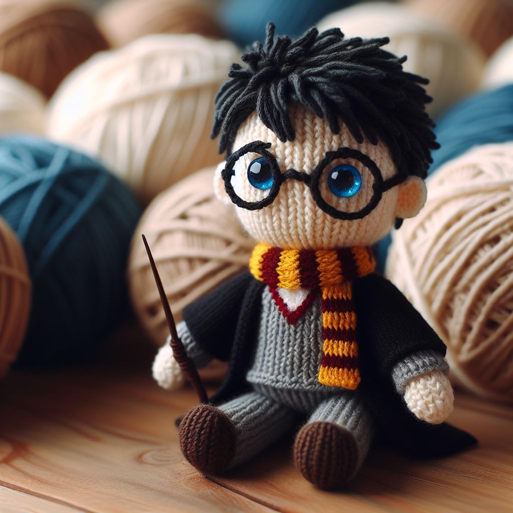 Knitted Harry Potter Blank card