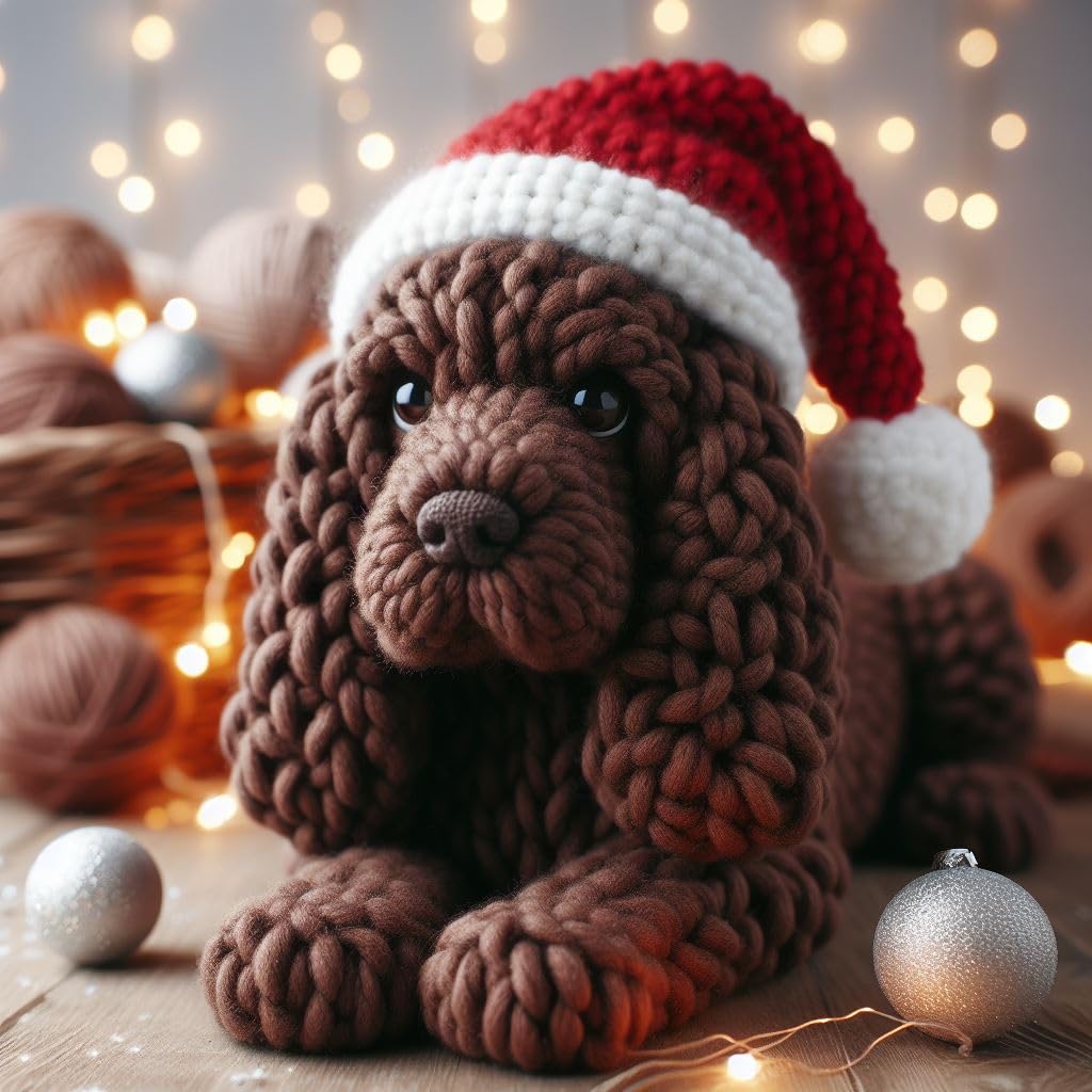 Pack of Cocker Spaniel Knitted Christmas Cards