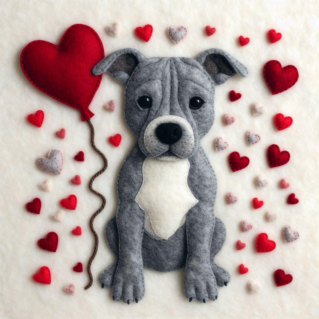 Felt Staffy Card
