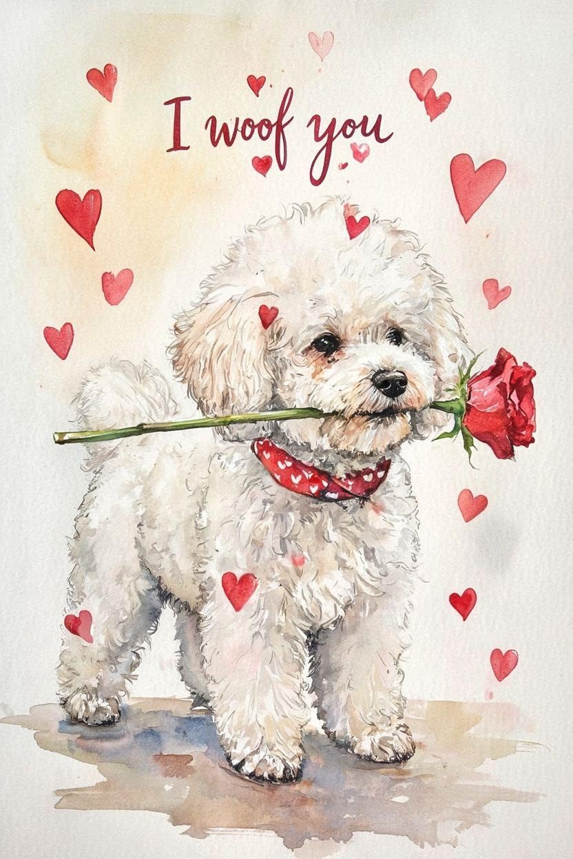 Bichon Frise Valentine Card
