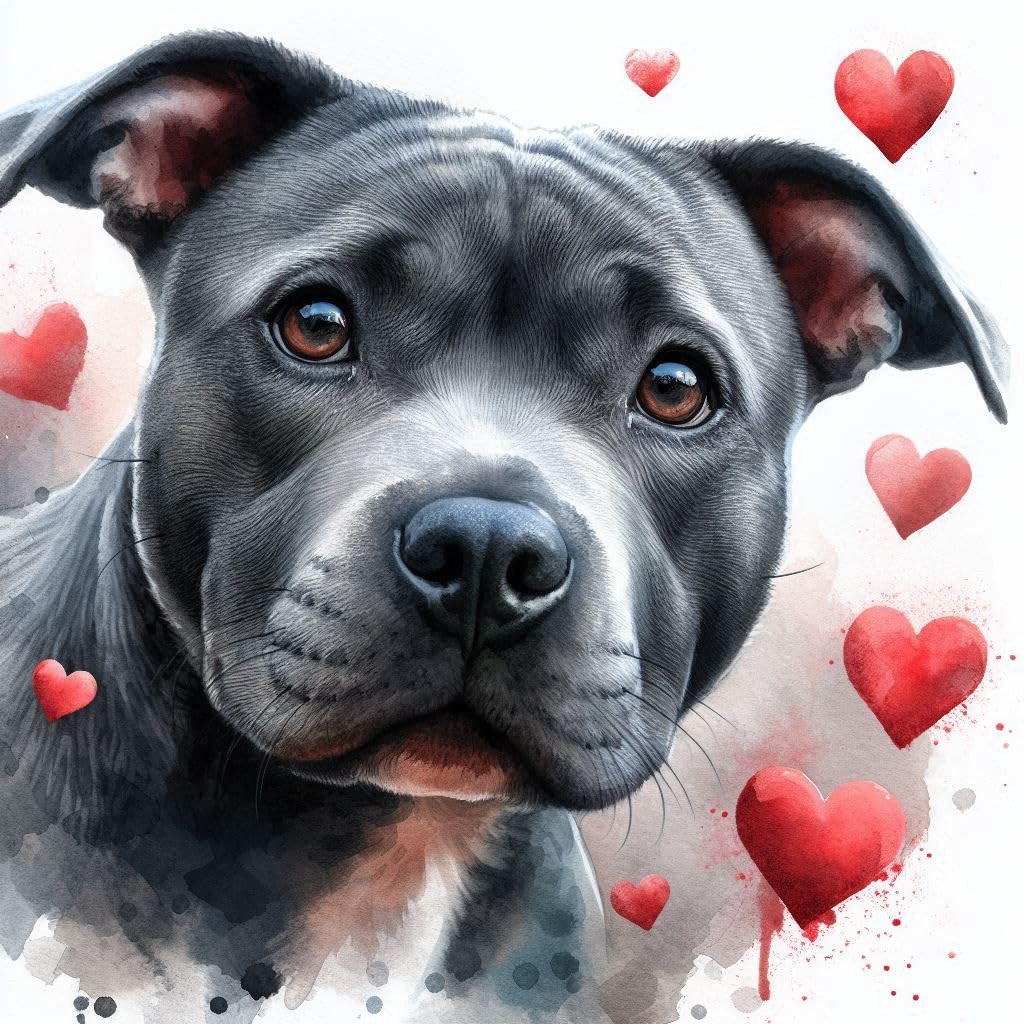 Grey Staffier Greeting Card
