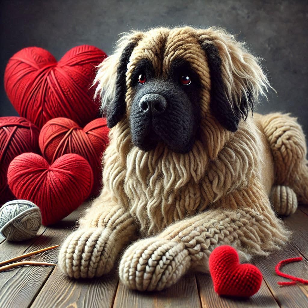 Knitted Leoberger Card