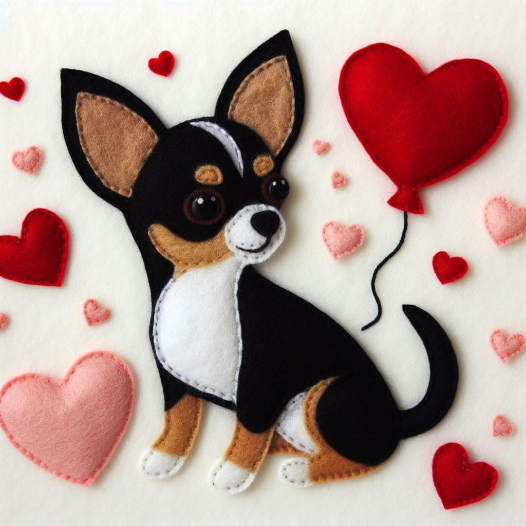 Felt Chihuahua Card