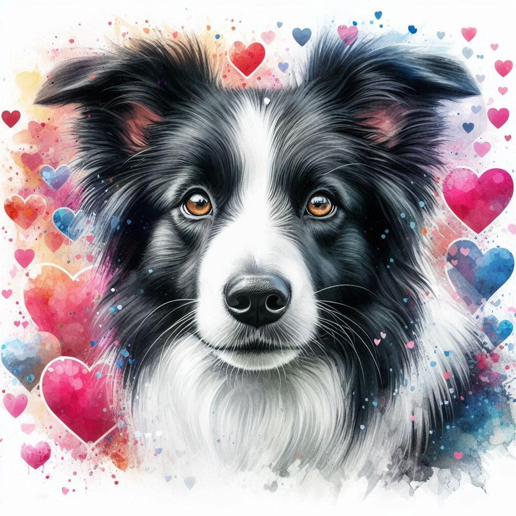 Border Collie Blank Card
