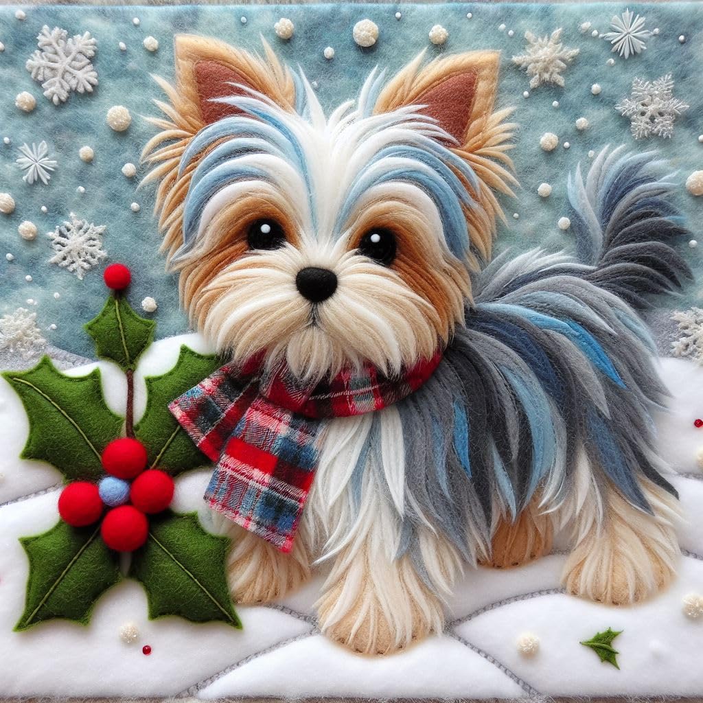 Yorkie Christmas Card