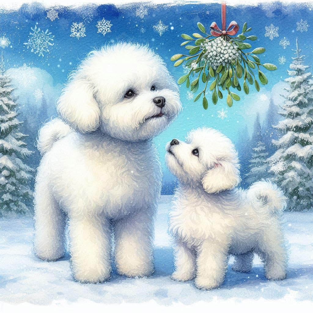 Pack of Bichon Christmas Cards