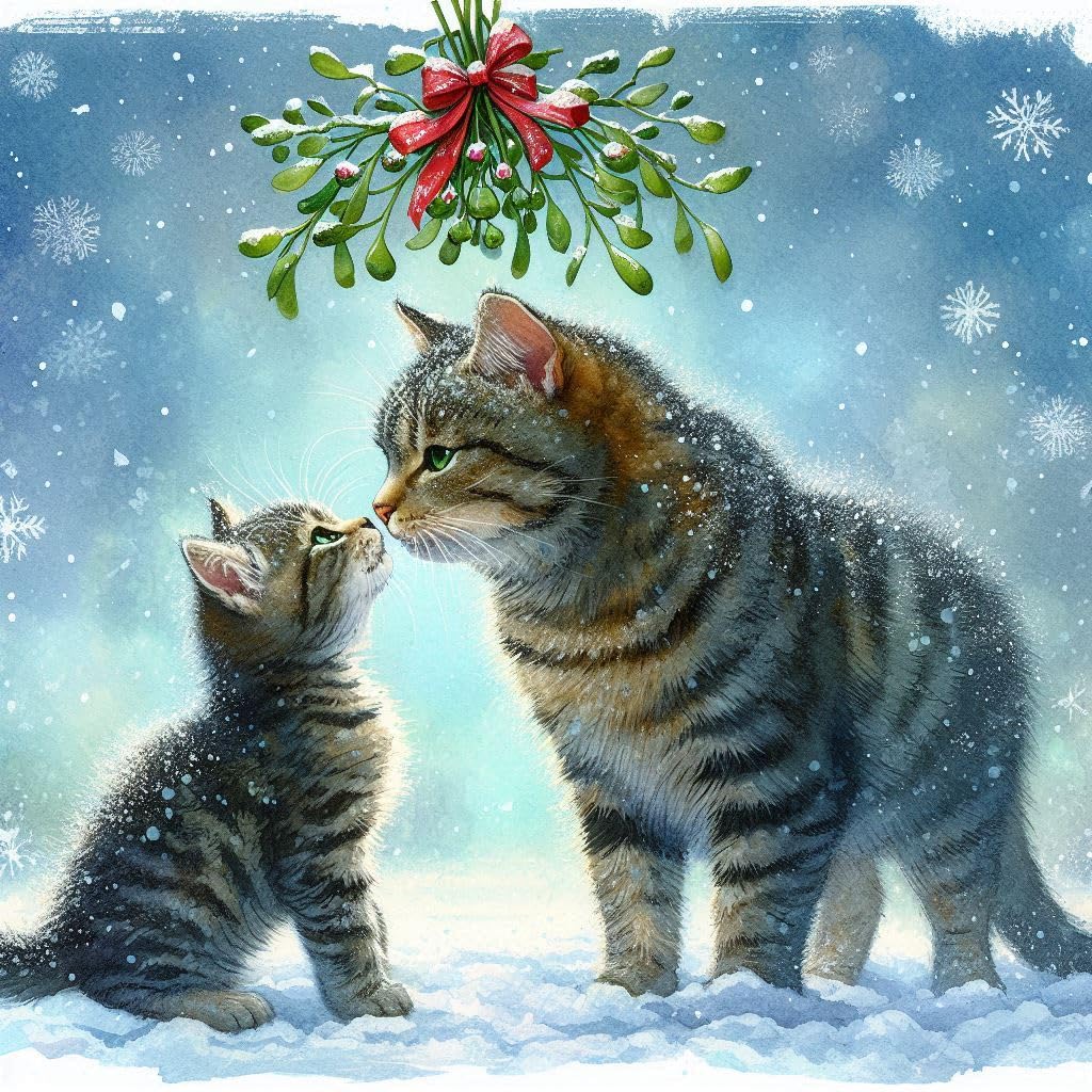 Cat Mother and Kitten Cards
