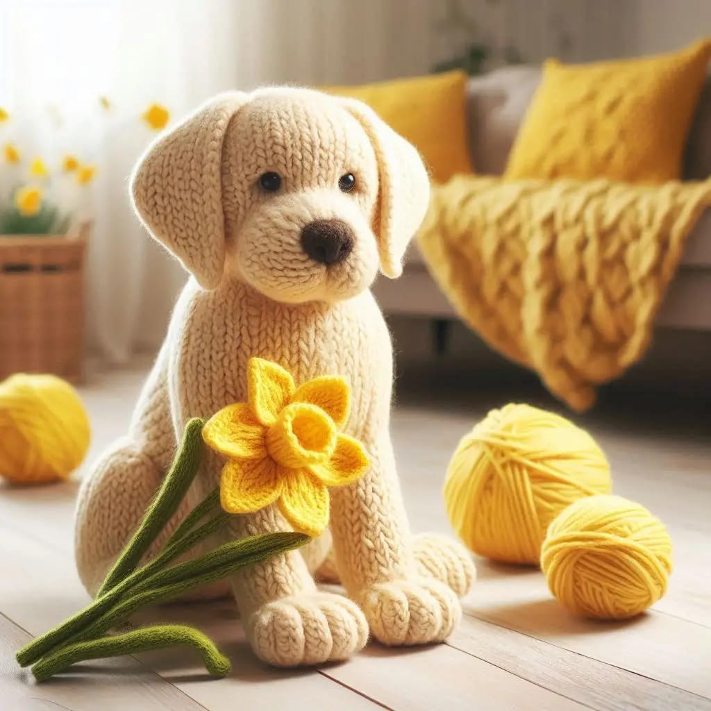 Labrador Daffodil Card