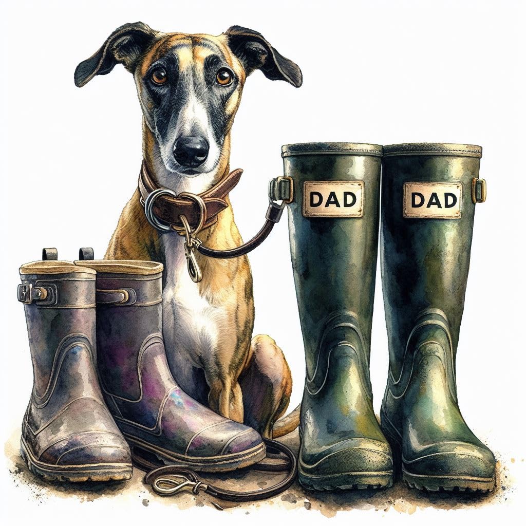 Greyhound Fathers Day Card