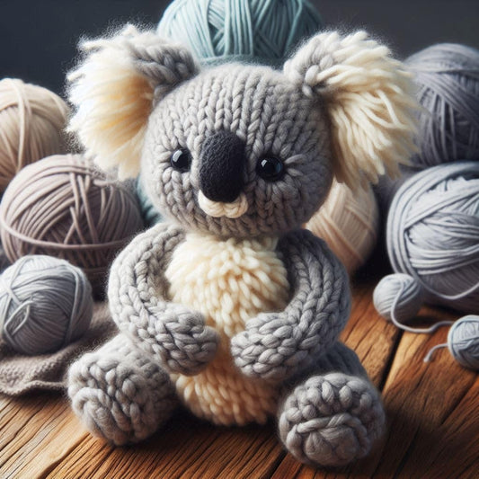 Knitted Koala Blank Card