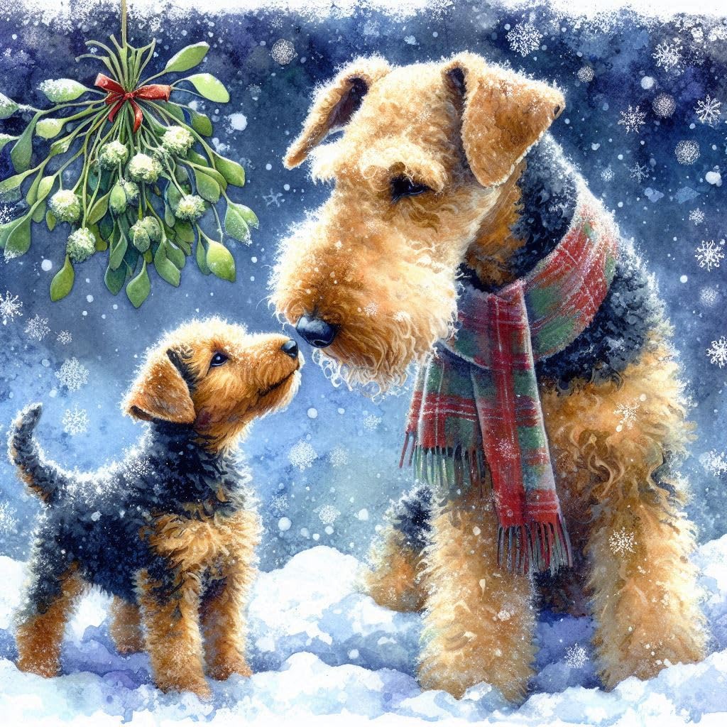 Airedale Terrier Christmas Card