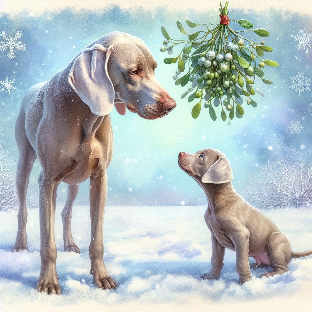 Pack of Weimaraner Christmas Cards