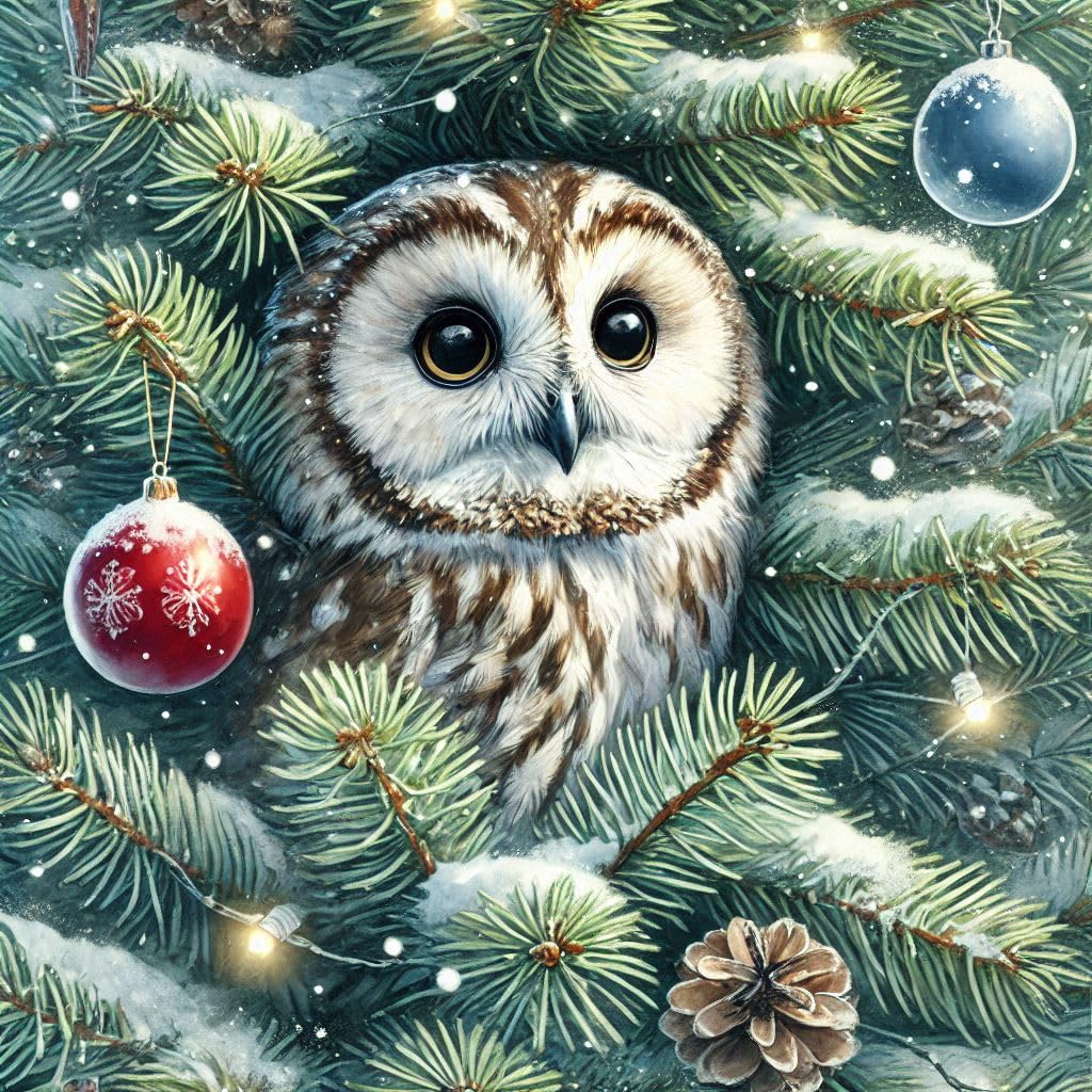Owl Christmas Card