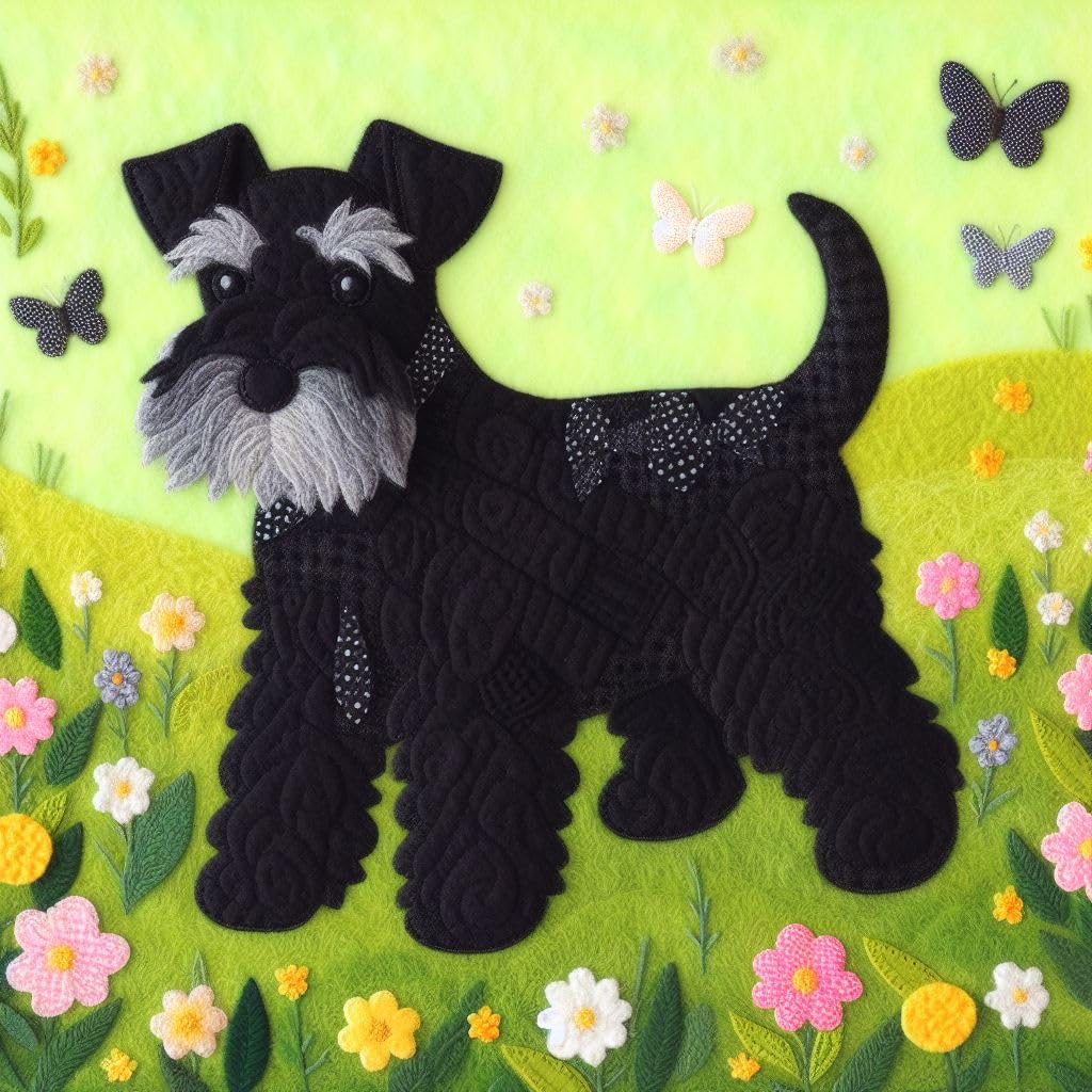 Black Schnauzer Greeting Card