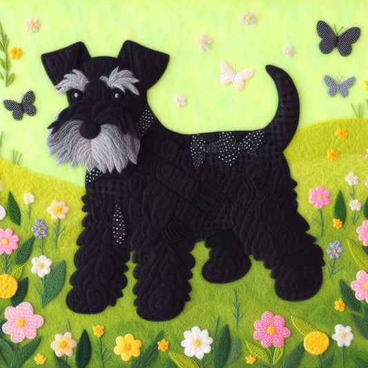 Black Schnauzer Greeting Card