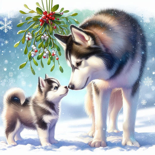 Husky Christmas Card