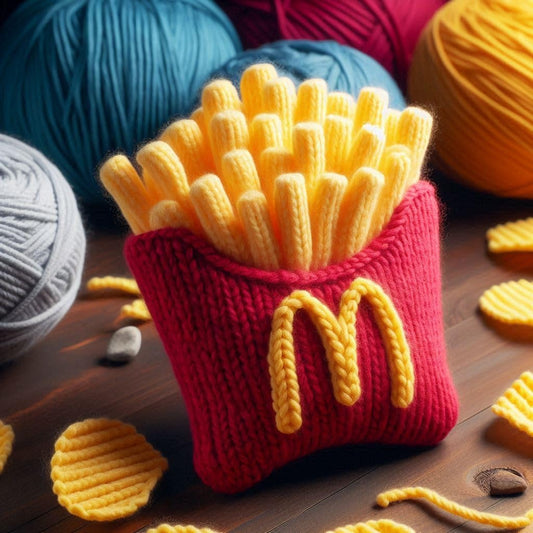 Knitted McDonalds Blank Card