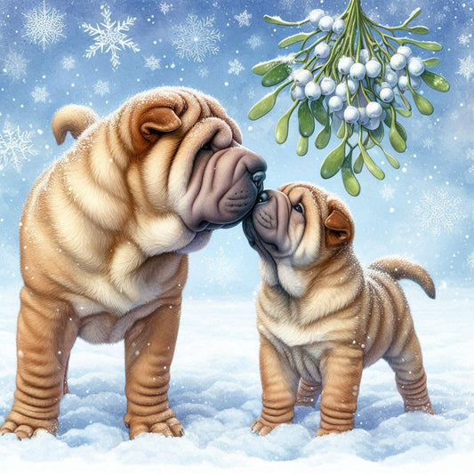 Shar Pei Christmas Card