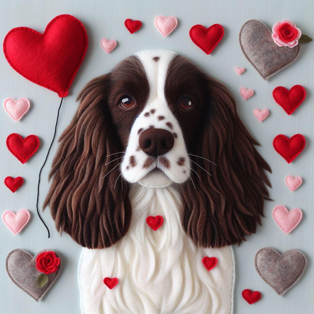 Springer Spaniel Felt Card