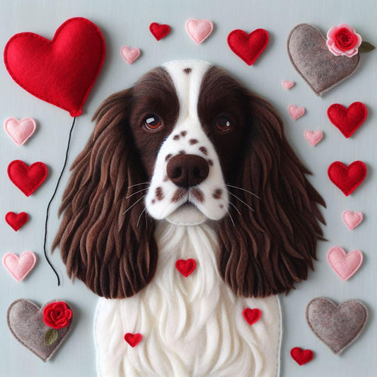 Springer Spaniel Felt Card