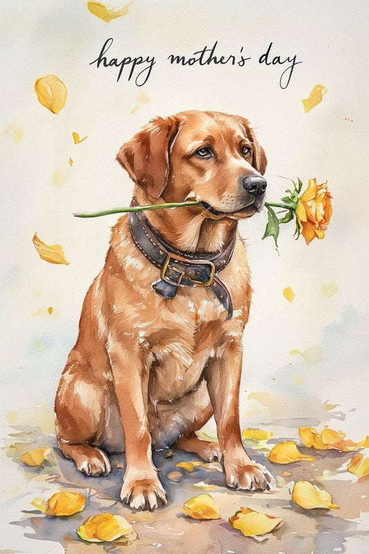 Fox Red Lab Mothering Sunday Card