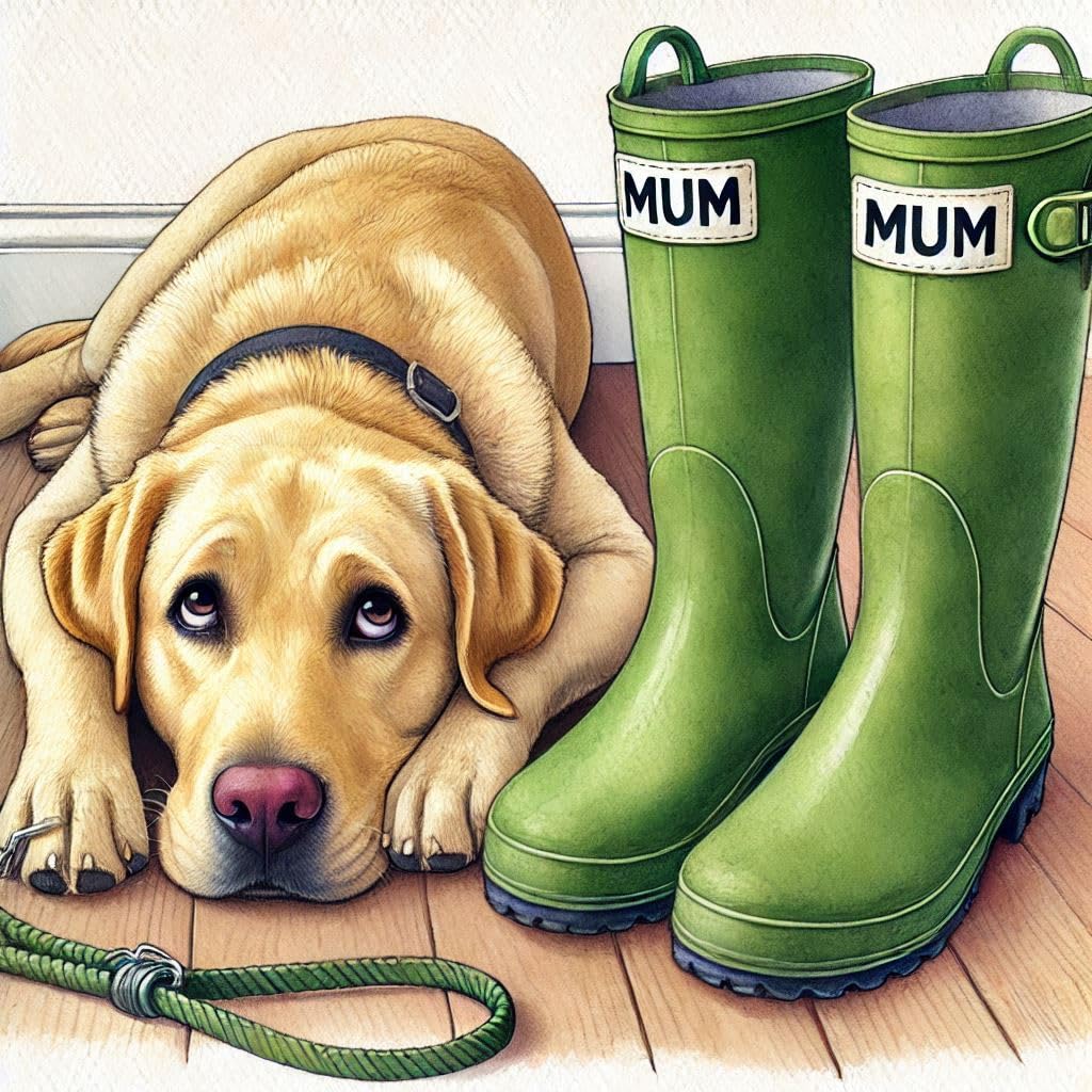 Yellow Lab Mothers Day Card