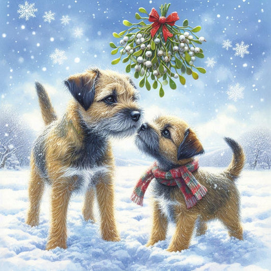 Border Terrier Christmas Card