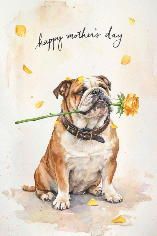 Bulldog Mothering Sunday Card