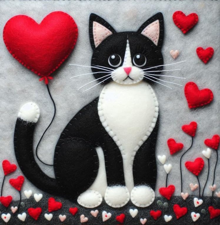 Black Cat Felt Card