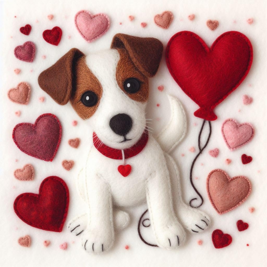 Felt Jack Russell Card