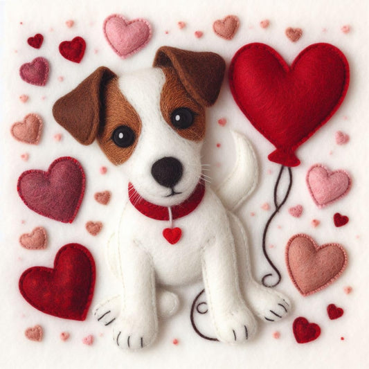 Felt Jack Russell Card