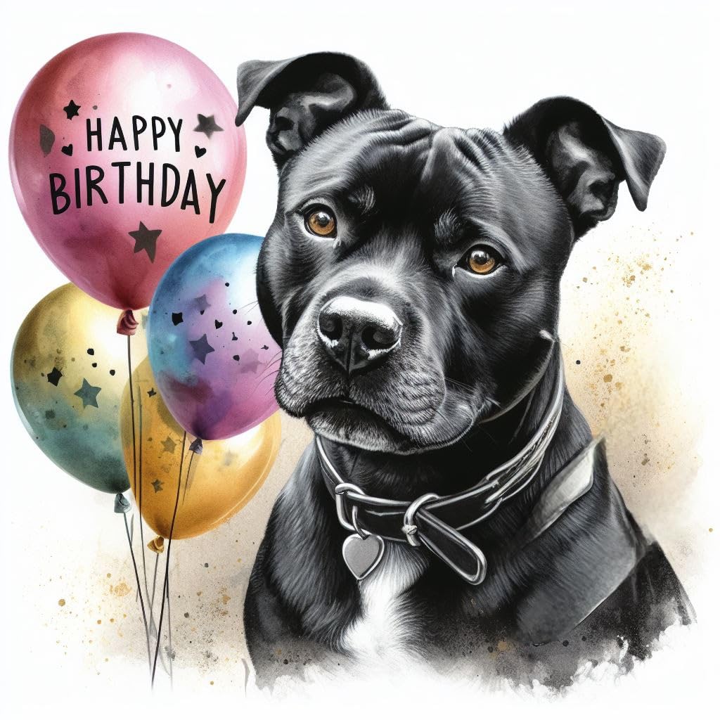 Staffy Greeting Card