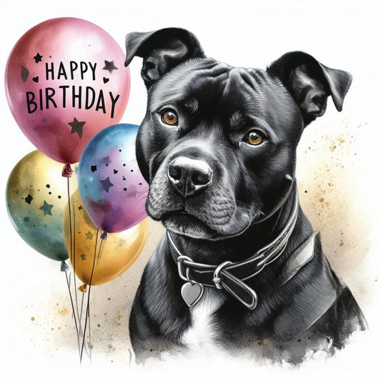 Staffy Greeting Card