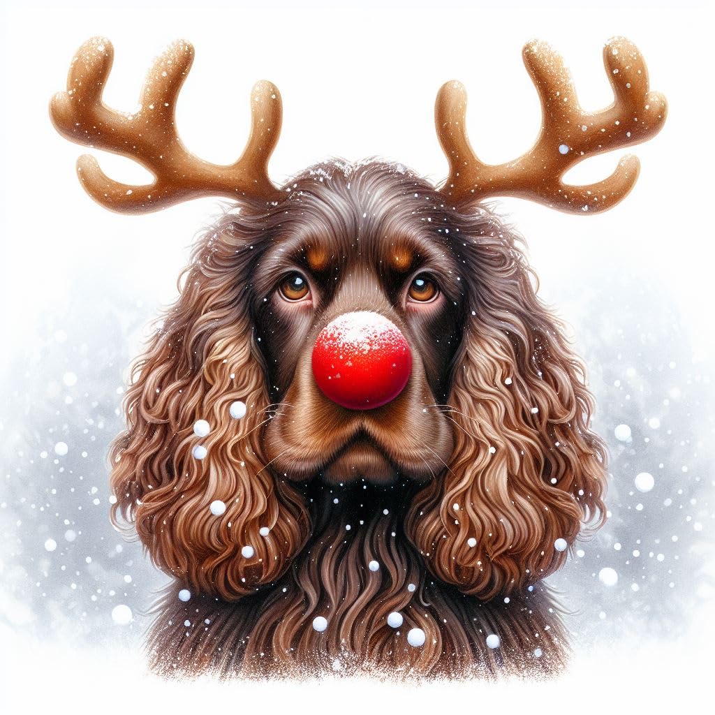 Liver Cocker Spaniel Christmas Card