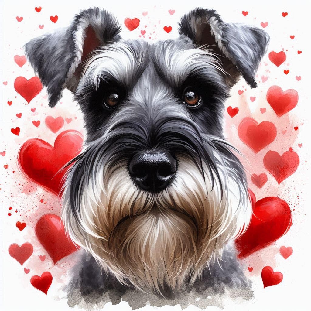 Schnauzer Greeting Card